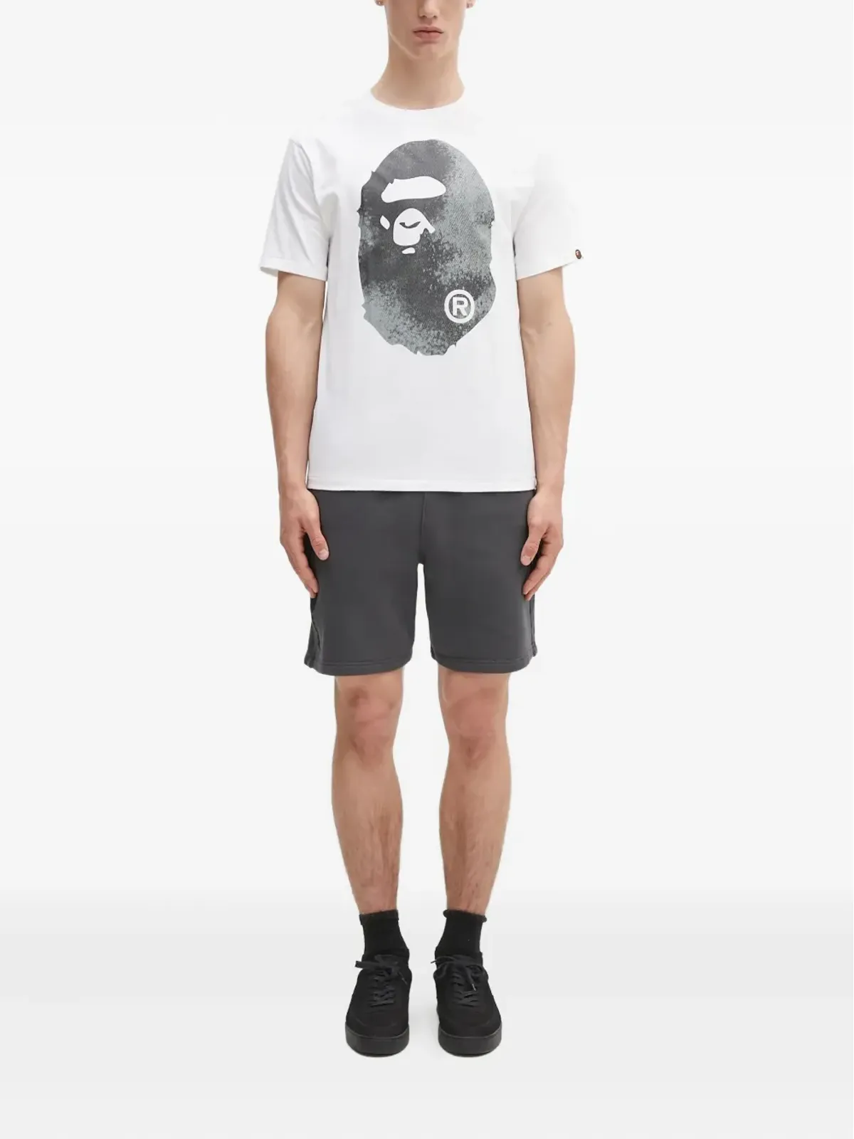 AAPE BY *A BATHING APE® 刺繍入りドローストリングランニングショーツ - 画像2