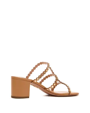 Aquazzura テキーラ クリスタル装飾 ブロックヒール サンダル - ブラウン - サムネイル2