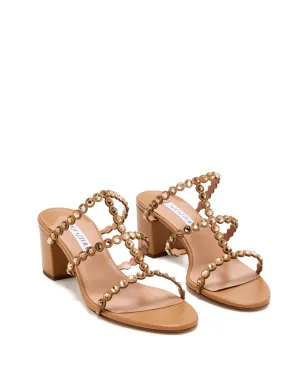 Aquazzura テキーラ クリスタル装飾 ブロックヒール サンダル - ブラウン - サムネイル3