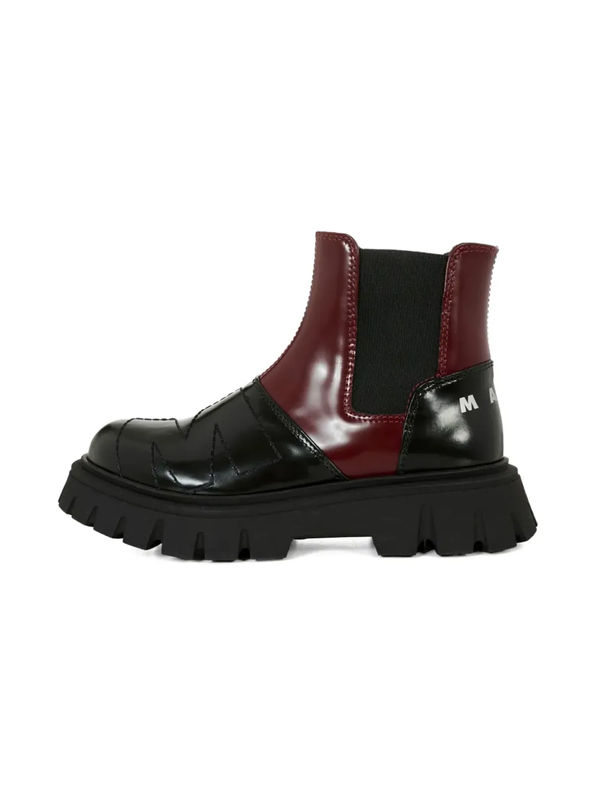 Marni Kids レザーパネルジップブーツ - 画像5