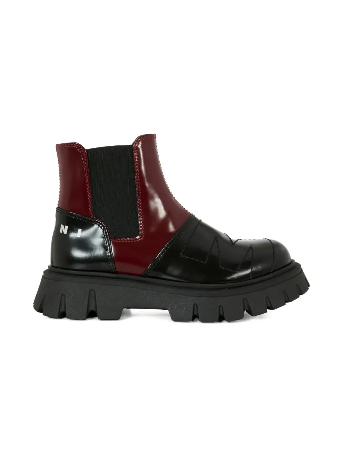 Marni Kids レザーパネルジップブーツ - 画像2