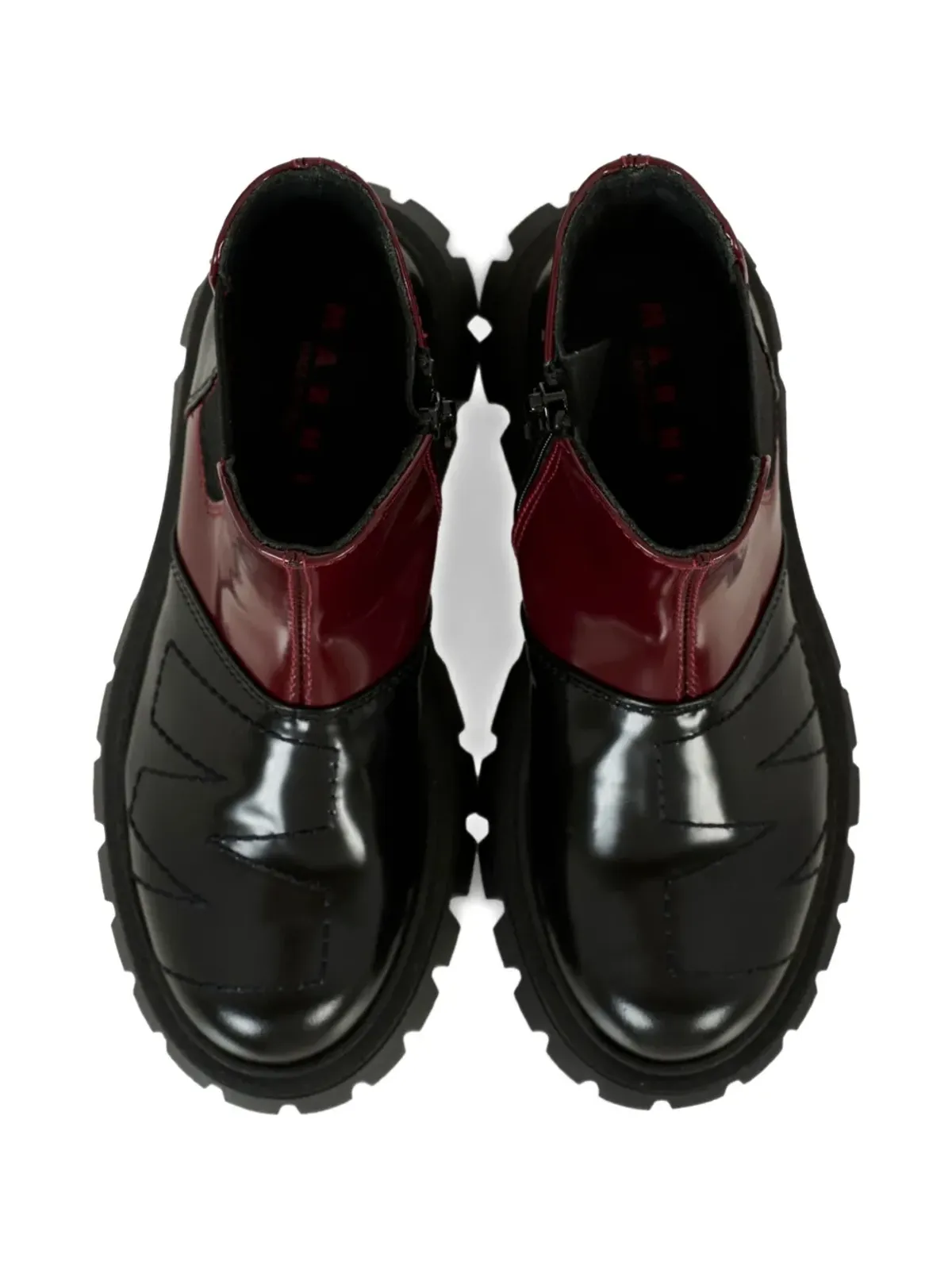 Marni Kids レザーパネルジップブーツ - 画像3