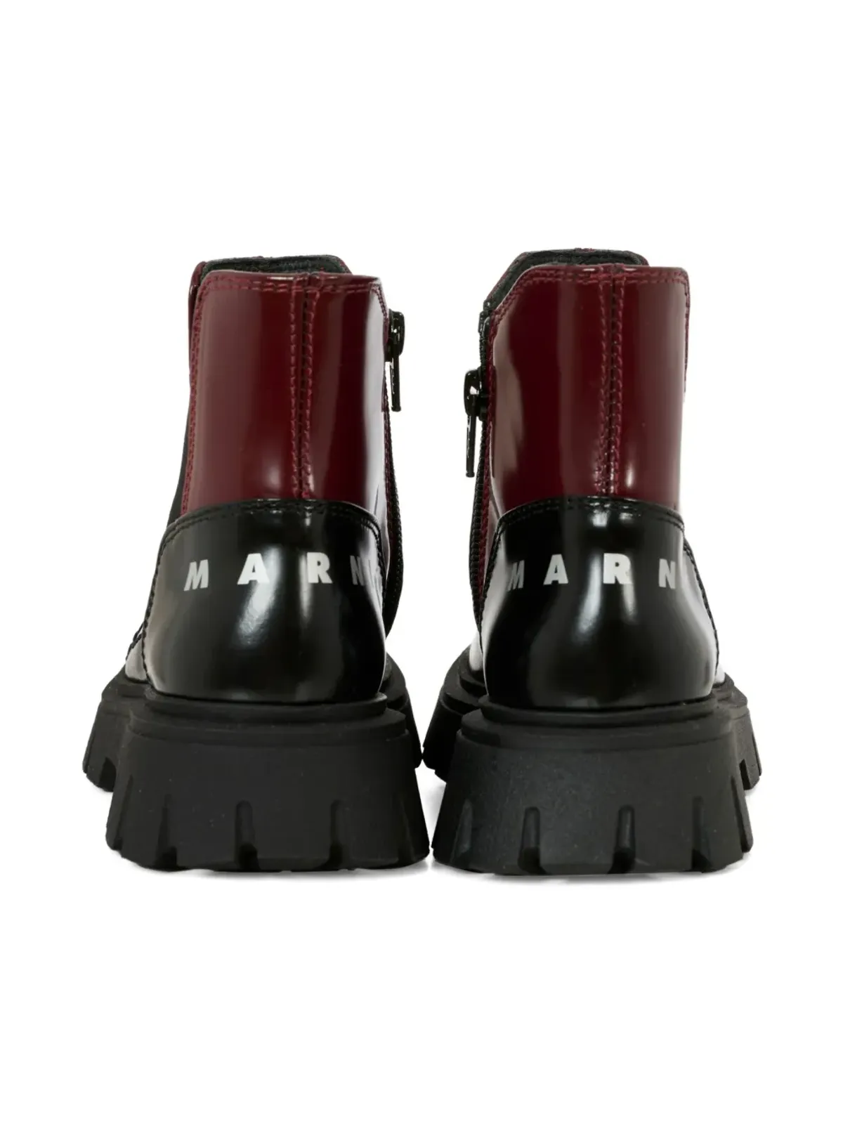 Marni Kids レザーパネルジップブーツ - 画像4