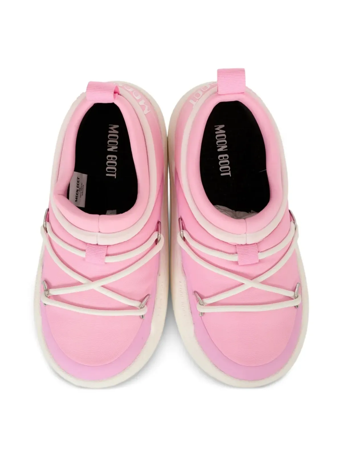 Moon Boot Kids Park Icon レースアップスリップオンブーツ ピンク - 画像3
