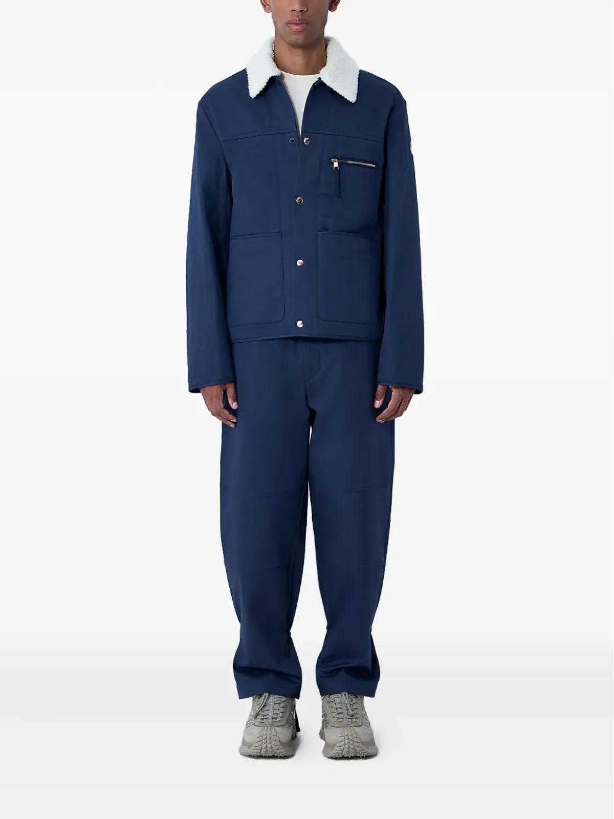 Moncler ロゴパッチ シアリングカラー ジャケット - 画像2