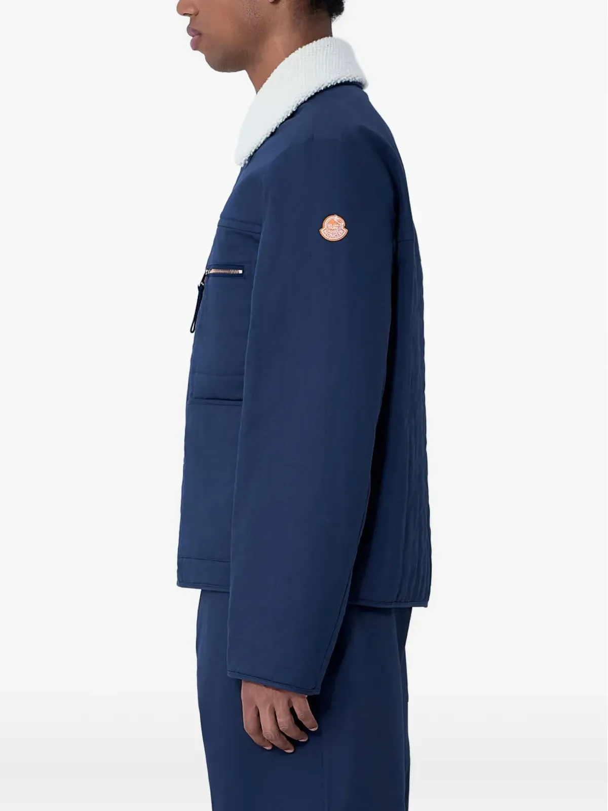 Moncler ロゴパッチ シアリングカラー ジャケット - 画像3