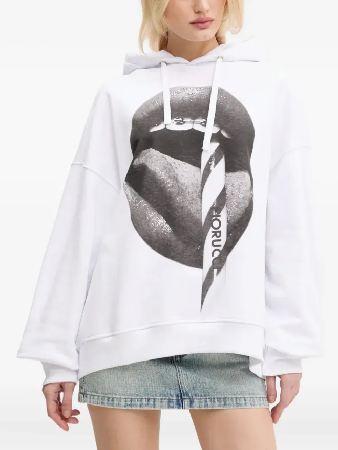 FIORUCCI Fiorucci グラフィックプリント コットン フーディの商品画像