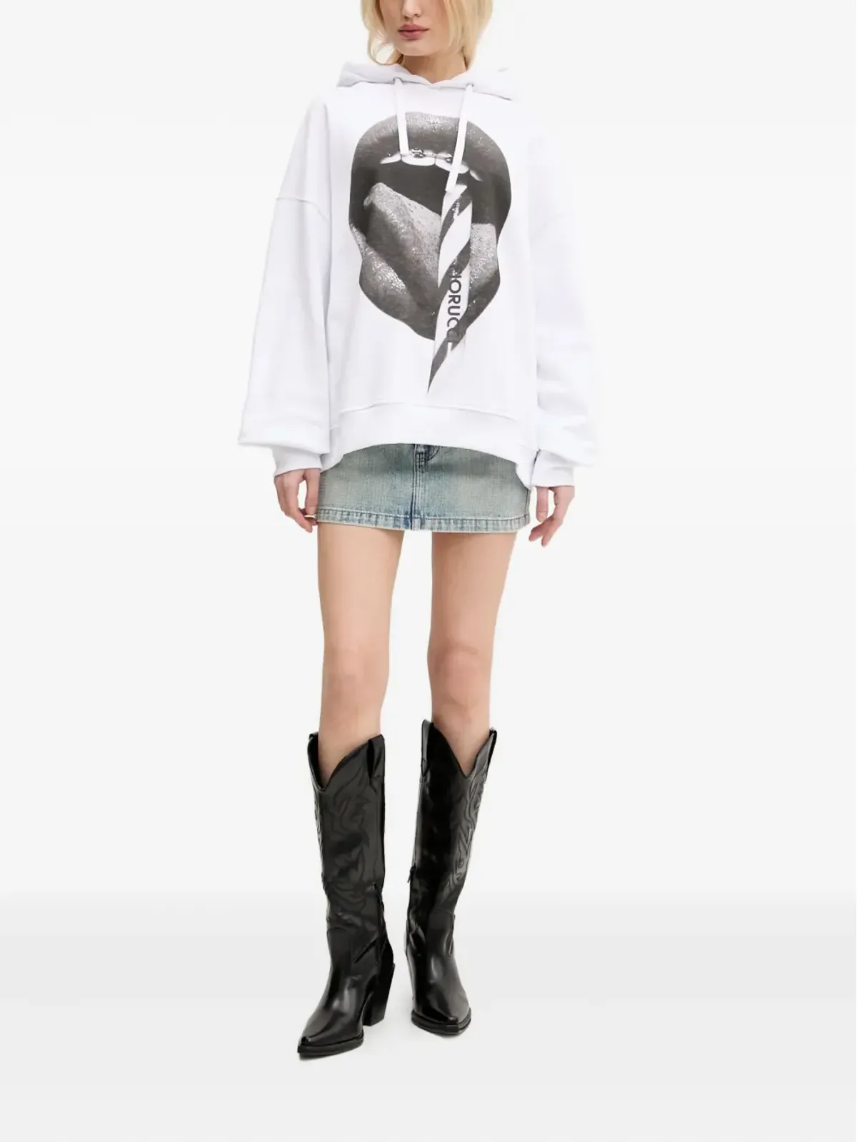 Fiorucci グラフィックプリント コットン フーディ - 画像2