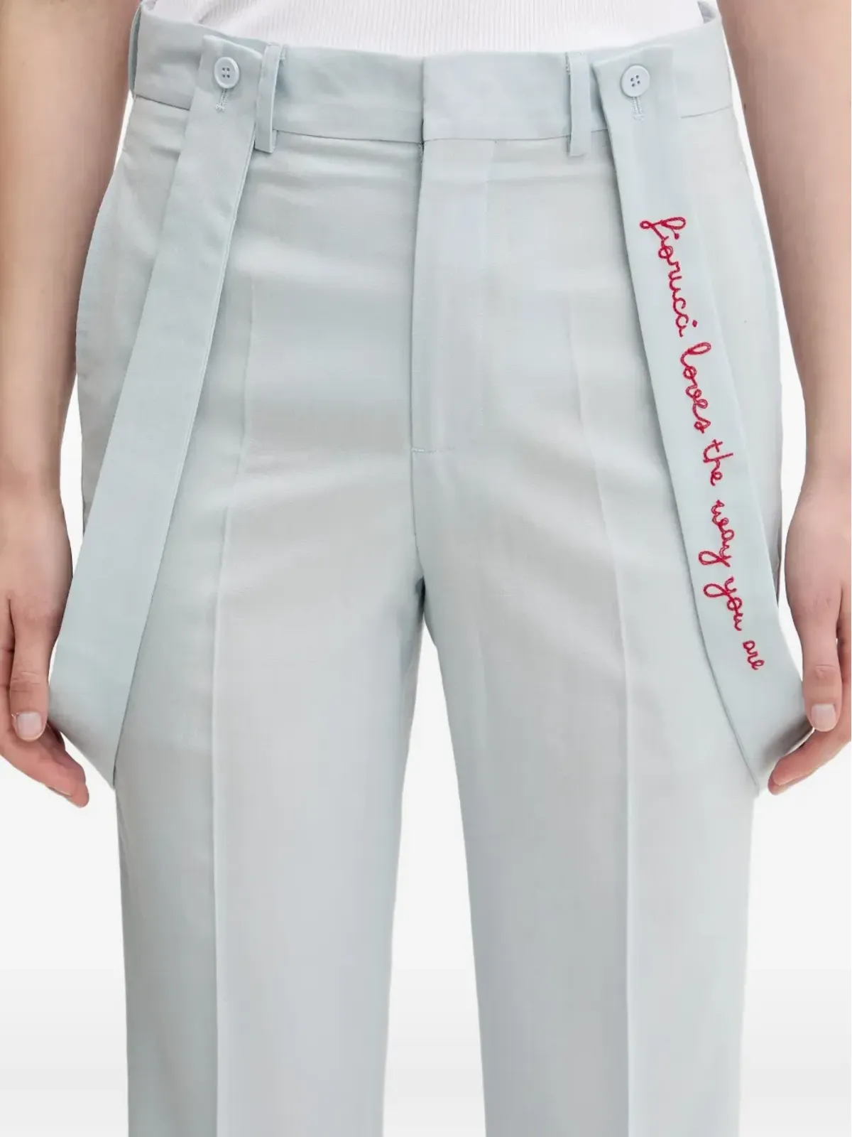 Fiorucci 刺繍入りサスペンダーパンツ - 画像4