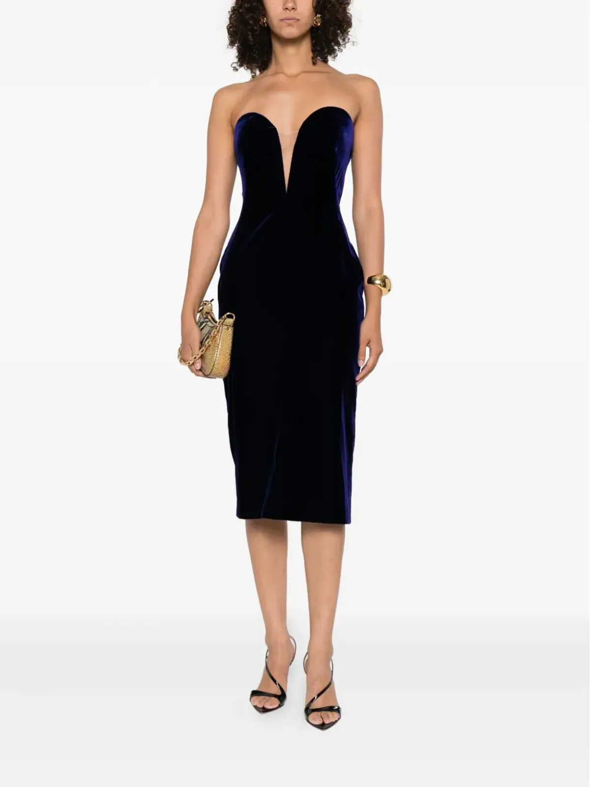 TOM FORD ベルベット・ストラップレスドレス - 画像2
