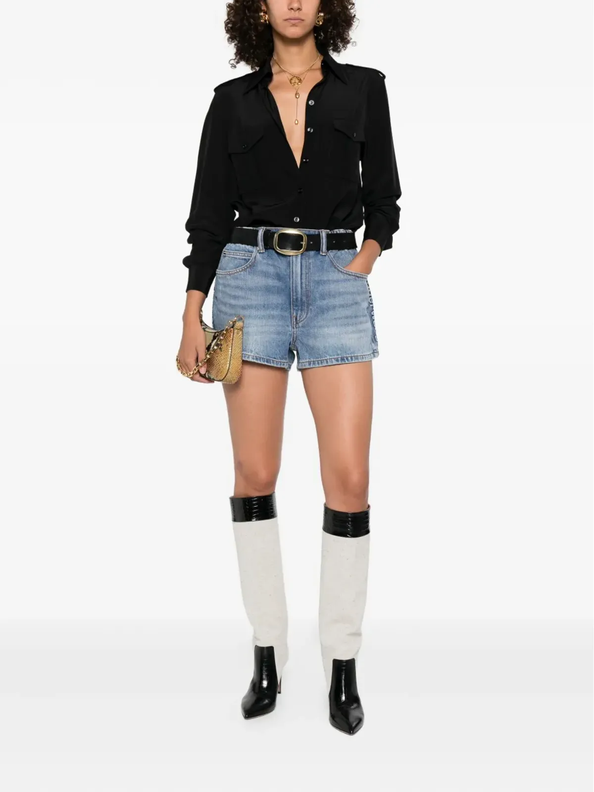 TOM FORD ポインテッドカラー シルクシャツ - 画像2
