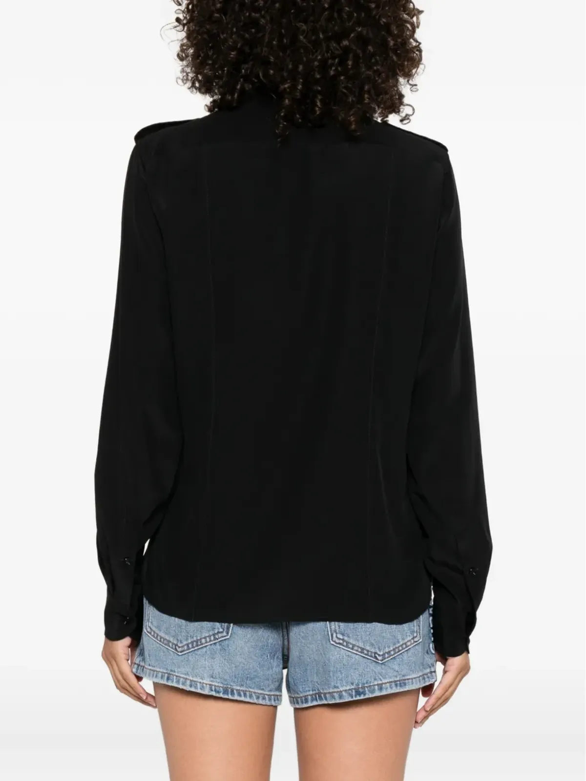 TOM FORD ポインテッドカラー シルクシャツ - 画像4
