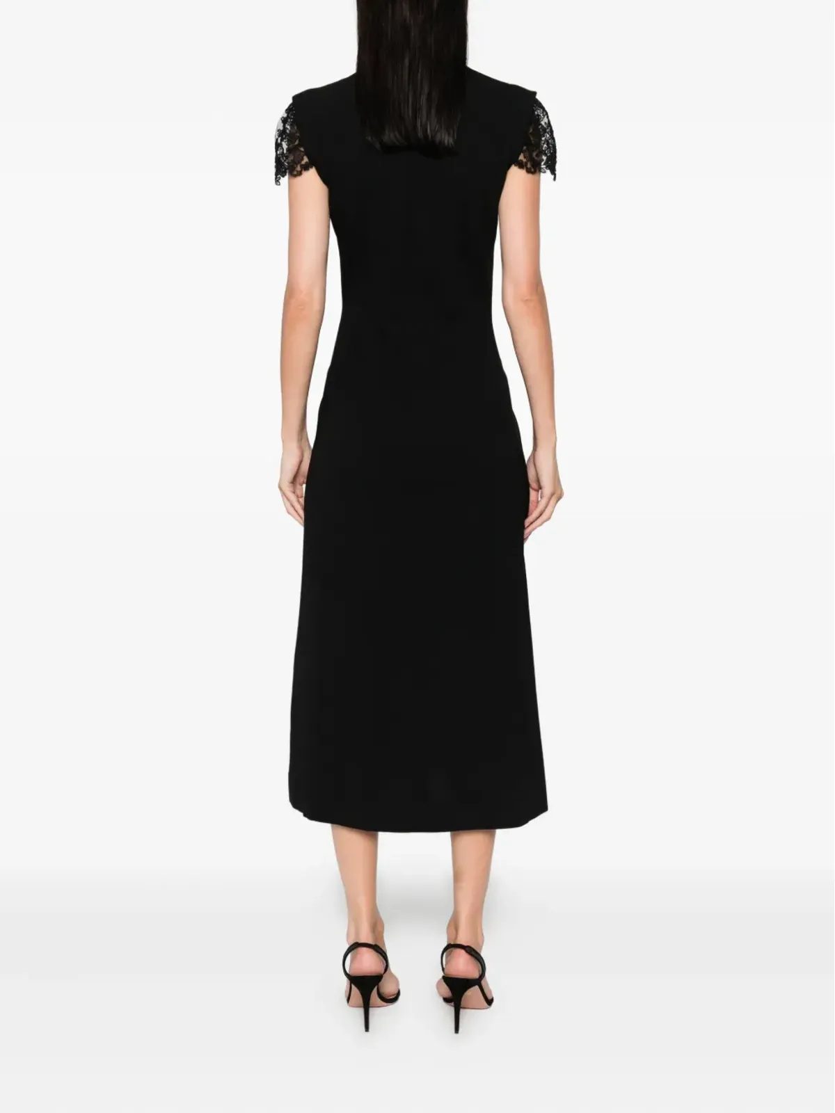 Ermanno Scervino レーストリムドレス（ブラック） - 画像4
