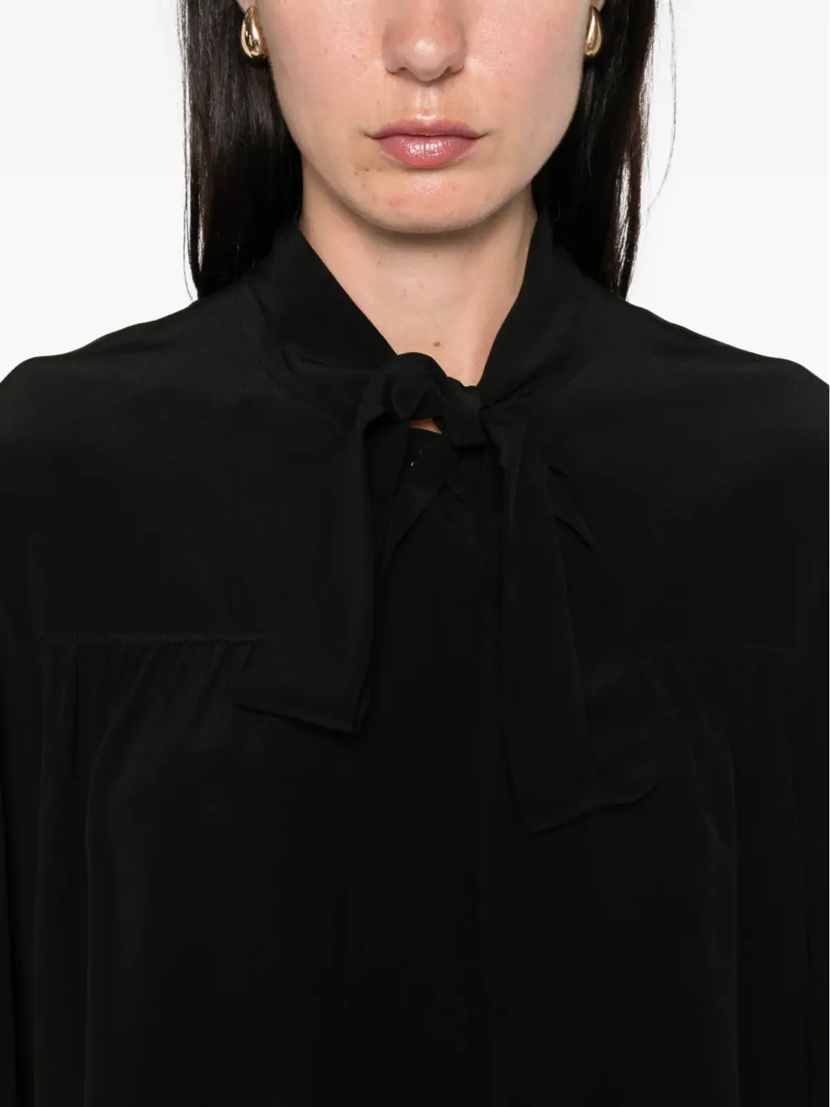 Chloé パッシーボウカラー・シルクトップ - 画像5