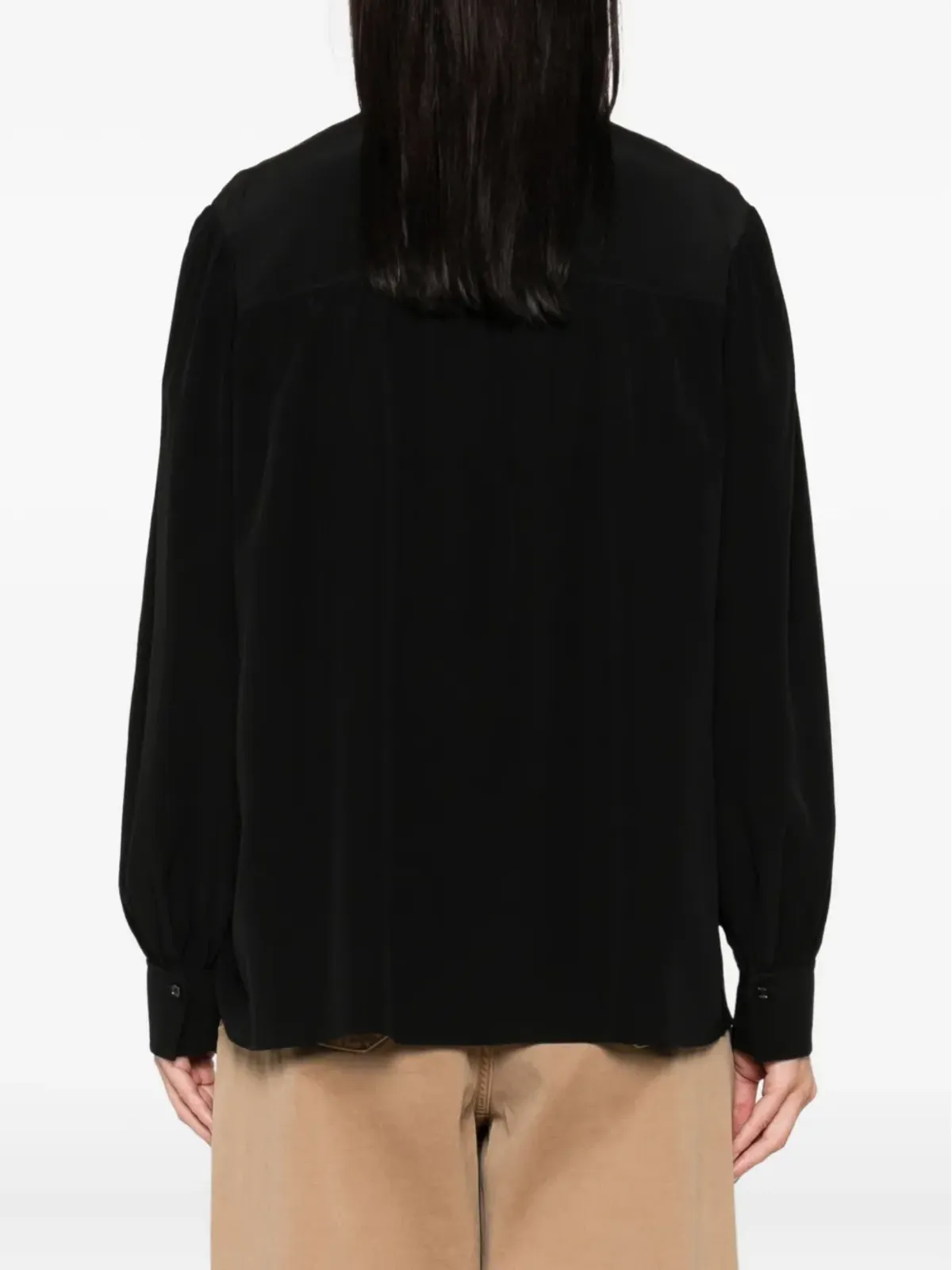 Chloé パッシーボウカラー・シルクトップ - 画像4