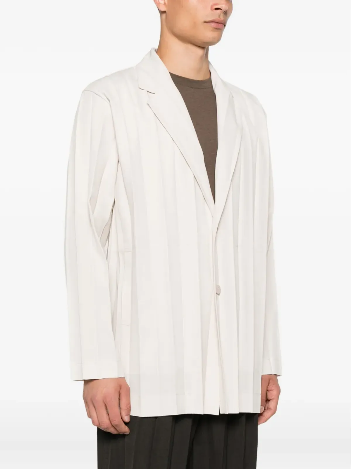 Homme Plissé Issey Miyake ストライプブレザー - 画像3