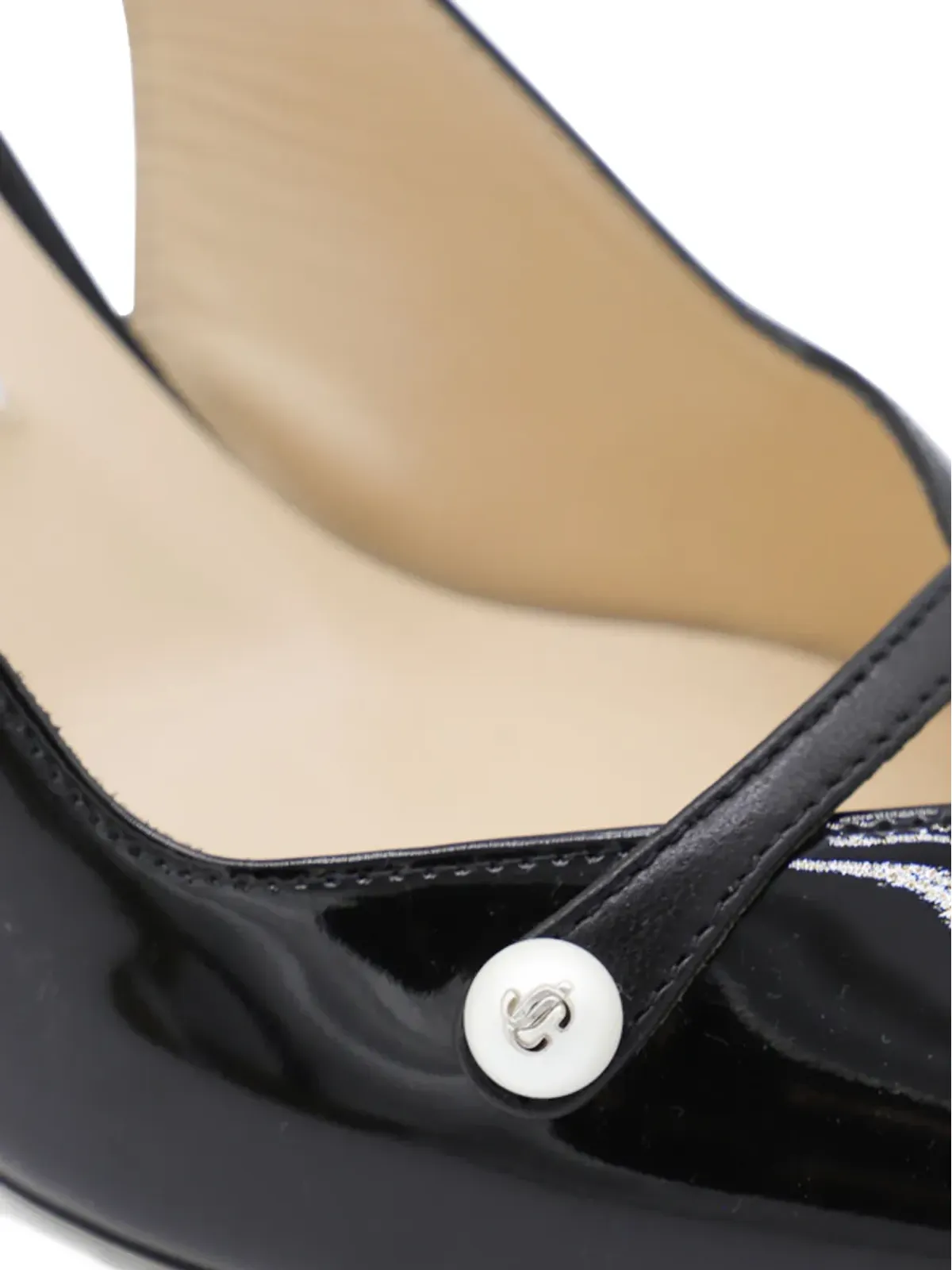 Jimmy Choo パール付きスリングバックパンプス（ブラック） - 画像5