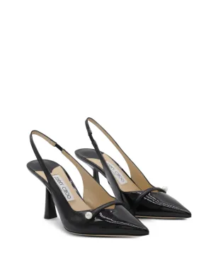 Jimmy Choo パール付きスリングバックパンプス（ブラック） - サムネイル2
