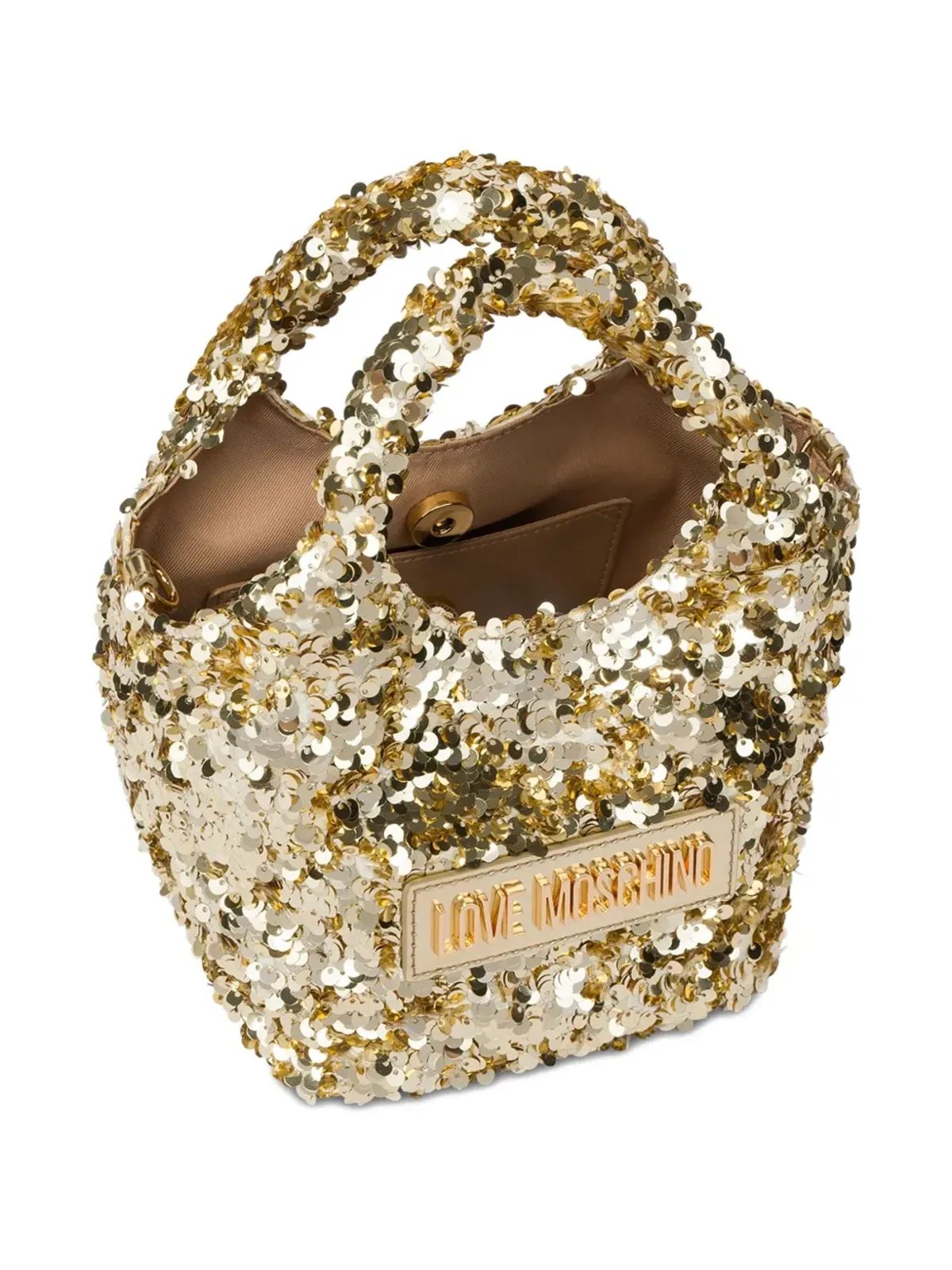 Love Moschino スパンコール付きトップハンドルバッグ - 画像3
