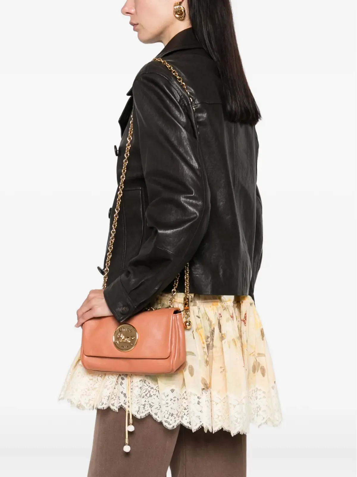 Chloé ヘリテージ レザー クロスボディ バッグ - オレンジ - 画像2