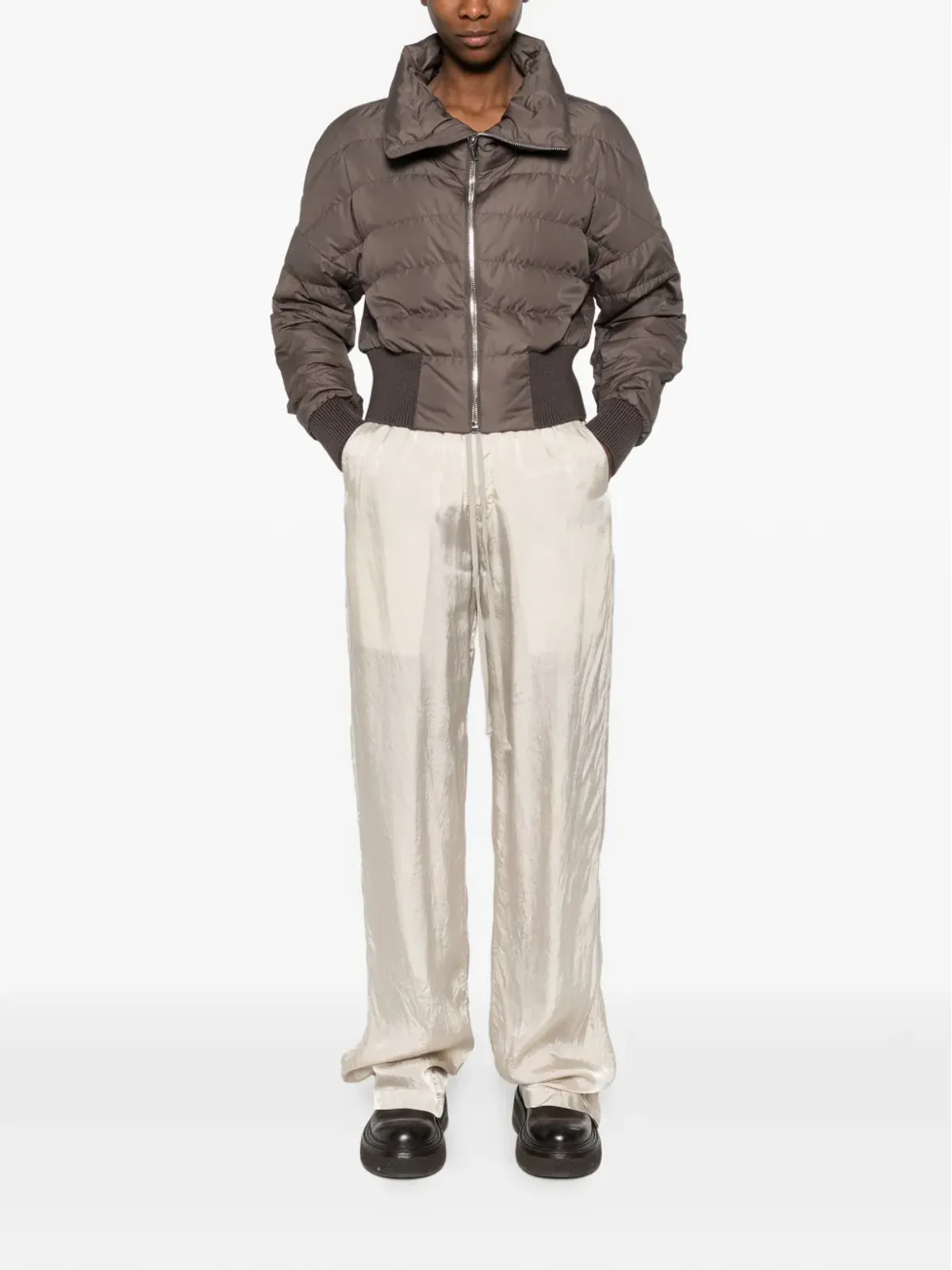 Moncler + Rick Owens クロップドジャケット - 画像2