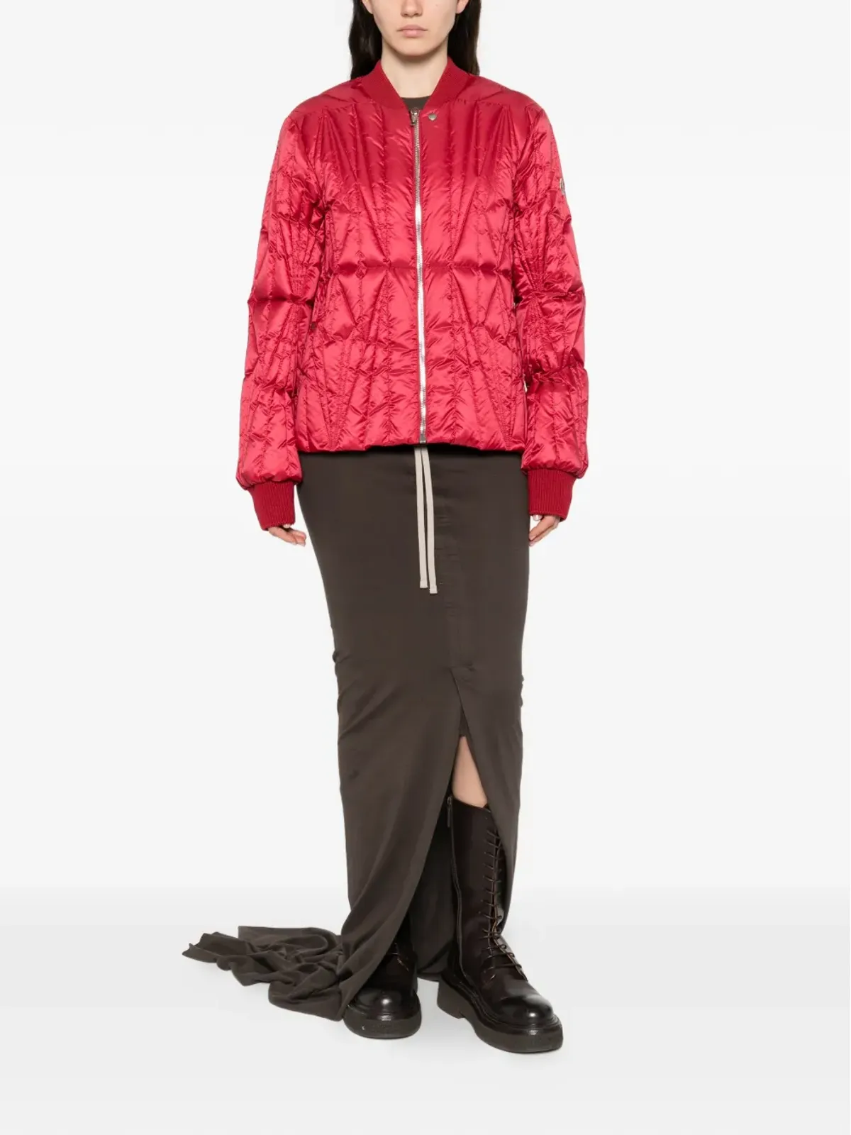 Moncler + Rick Owens Geocamo Flight キルテッドジャケット - レッド - 画像2