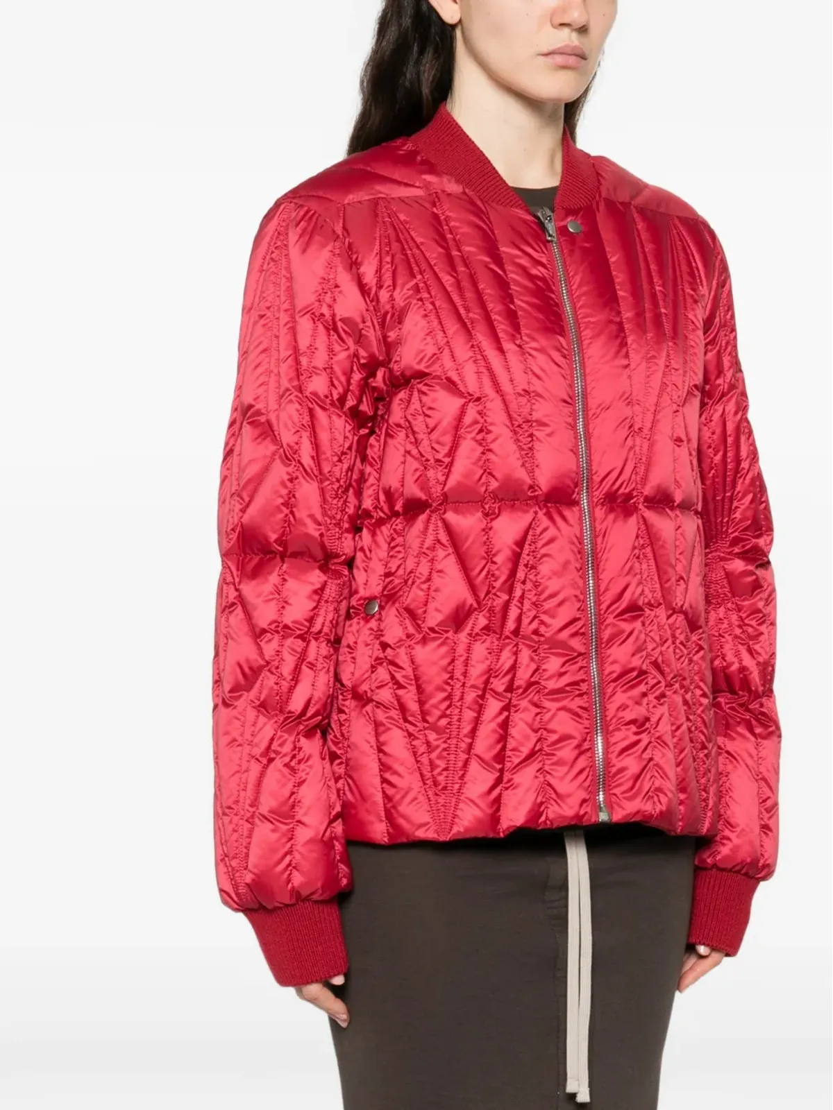 Moncler + Rick Owens Geocamo Flight キルテッドジャケット - レッド - 画像3