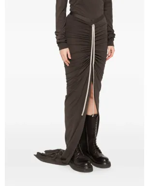 Moncler + Rick Owens ドローストリング付きスリットマキシスカート - サムネイル3