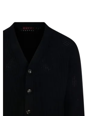 Gucci リブ編みボタン付きカーディガン - サムネイル4
