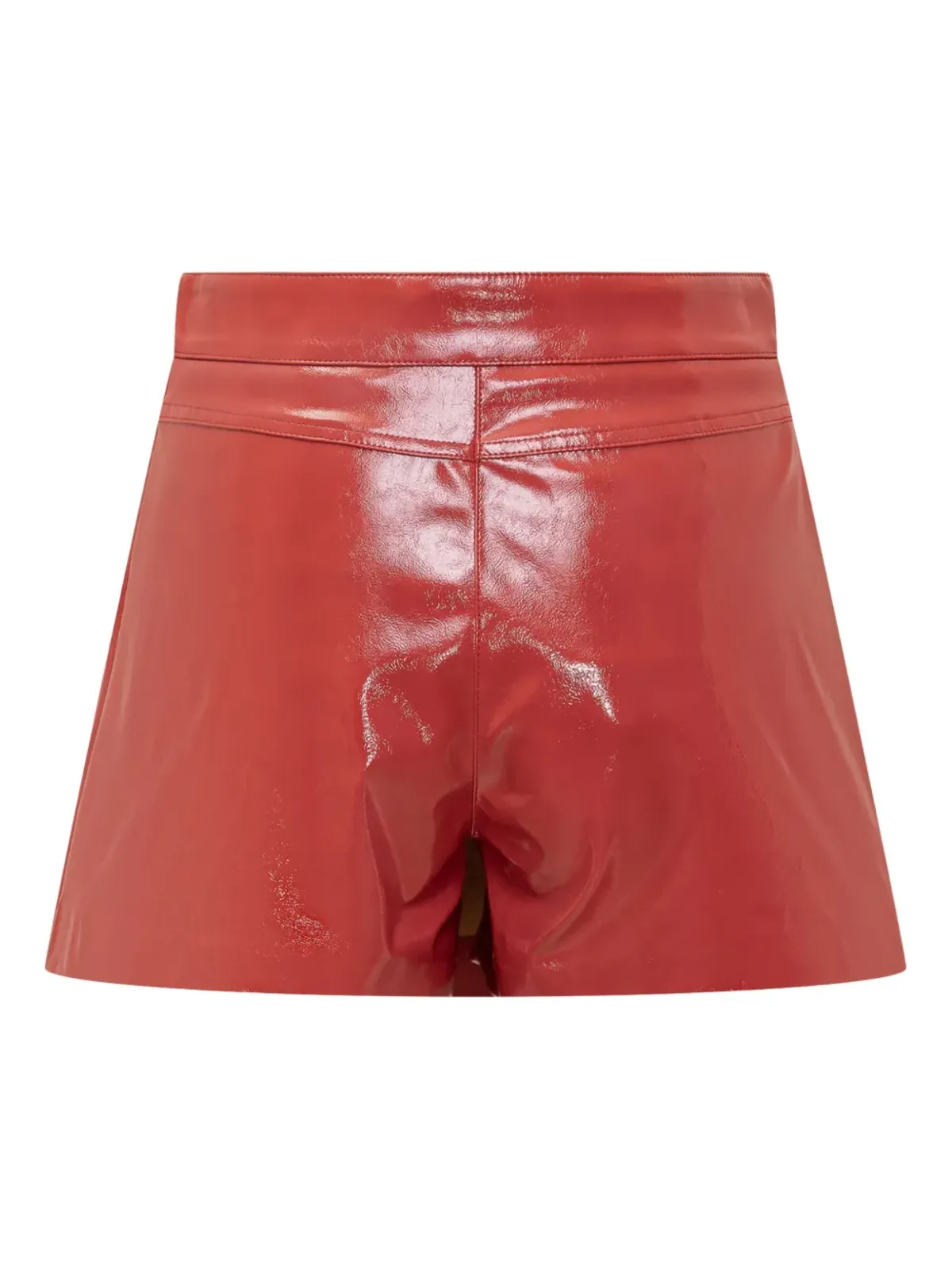 MSGM パテントレザー アシンメトリック スコーツ - Red - 画像2