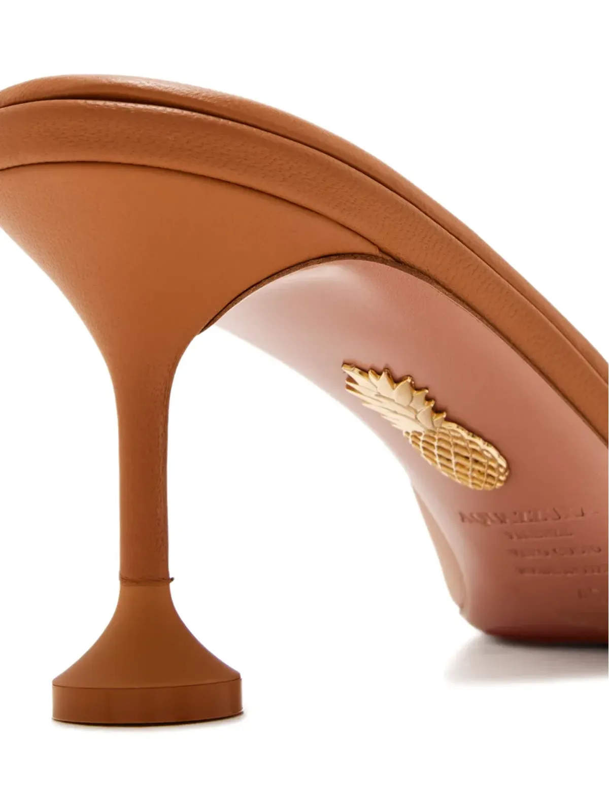 Aquazzura ビゾー ポインテッドトゥ スティレットミュール ブラウン - 画像3
