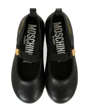 Moschino Kids 刺繍ロゴ バレエシューズ - サムネイル3
