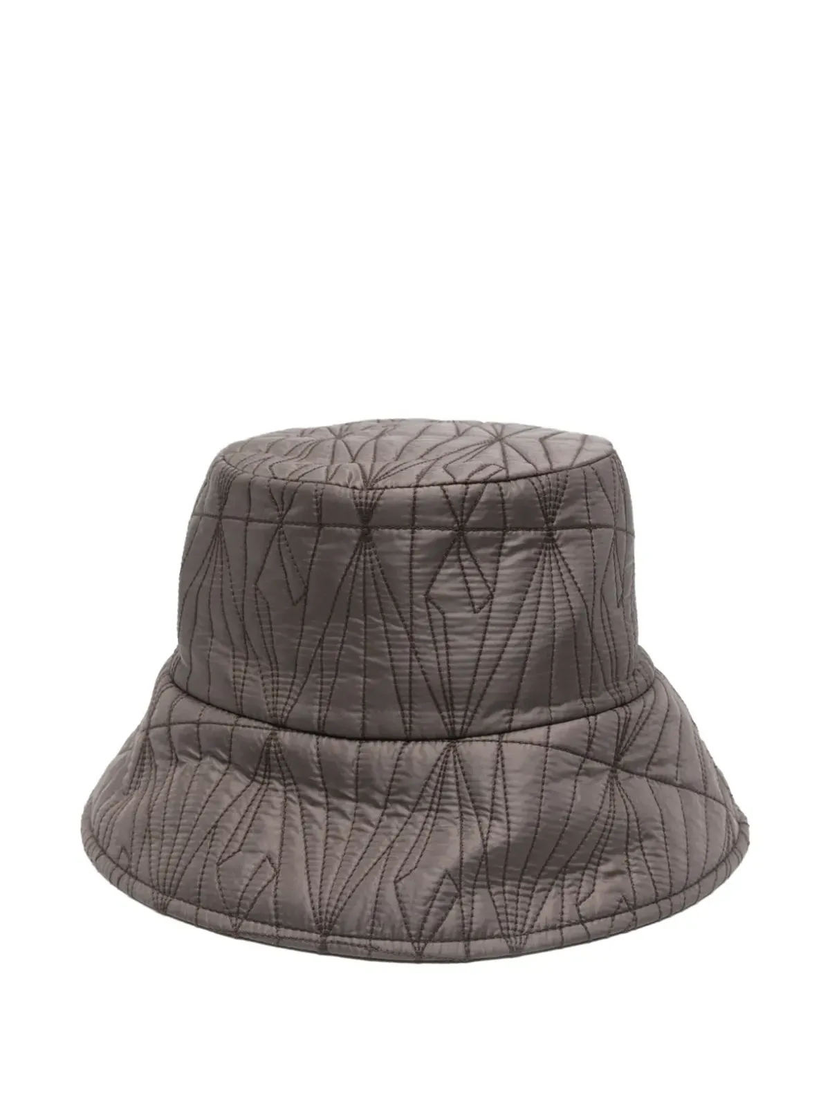 Moncler + Rick Owens ロゴパッチ付きキルティング バケットハット - ブラウン - 画像2