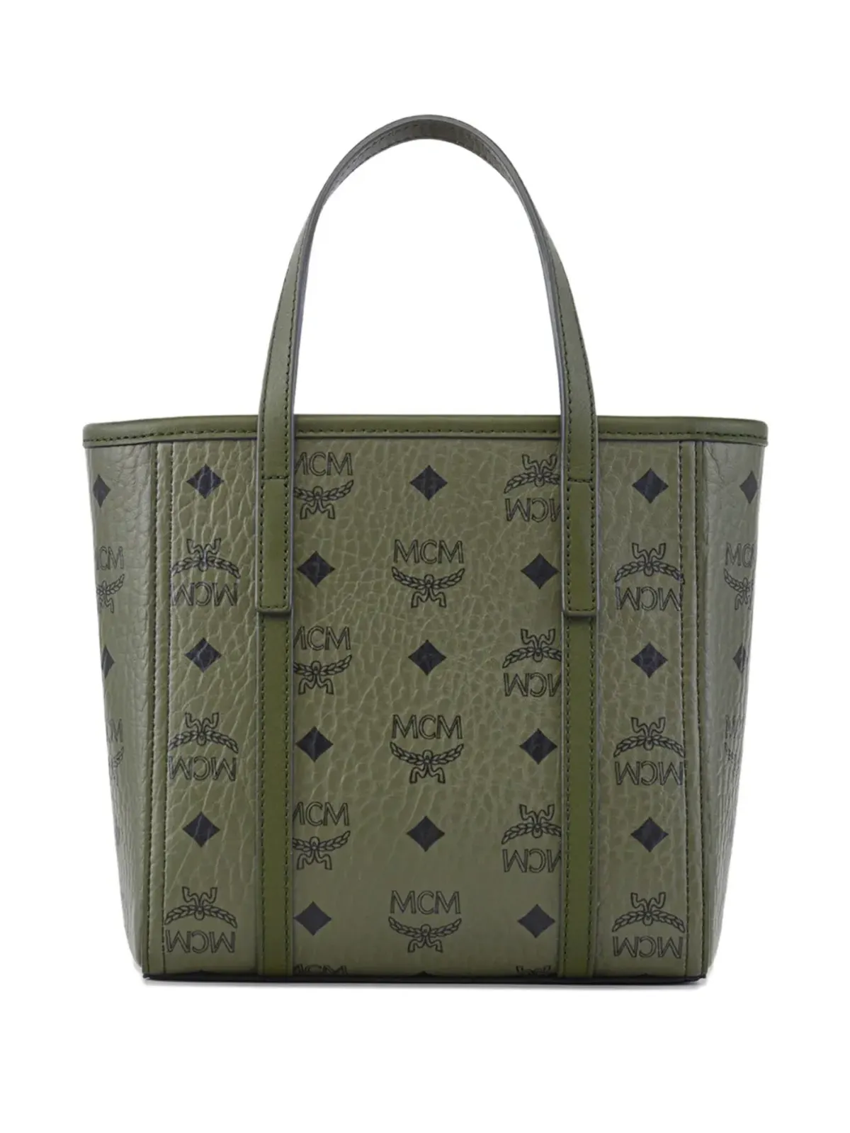 MCM ミニ Toni Visetosモノグラム トップジップ トートバッグ - グリーン - 画像2