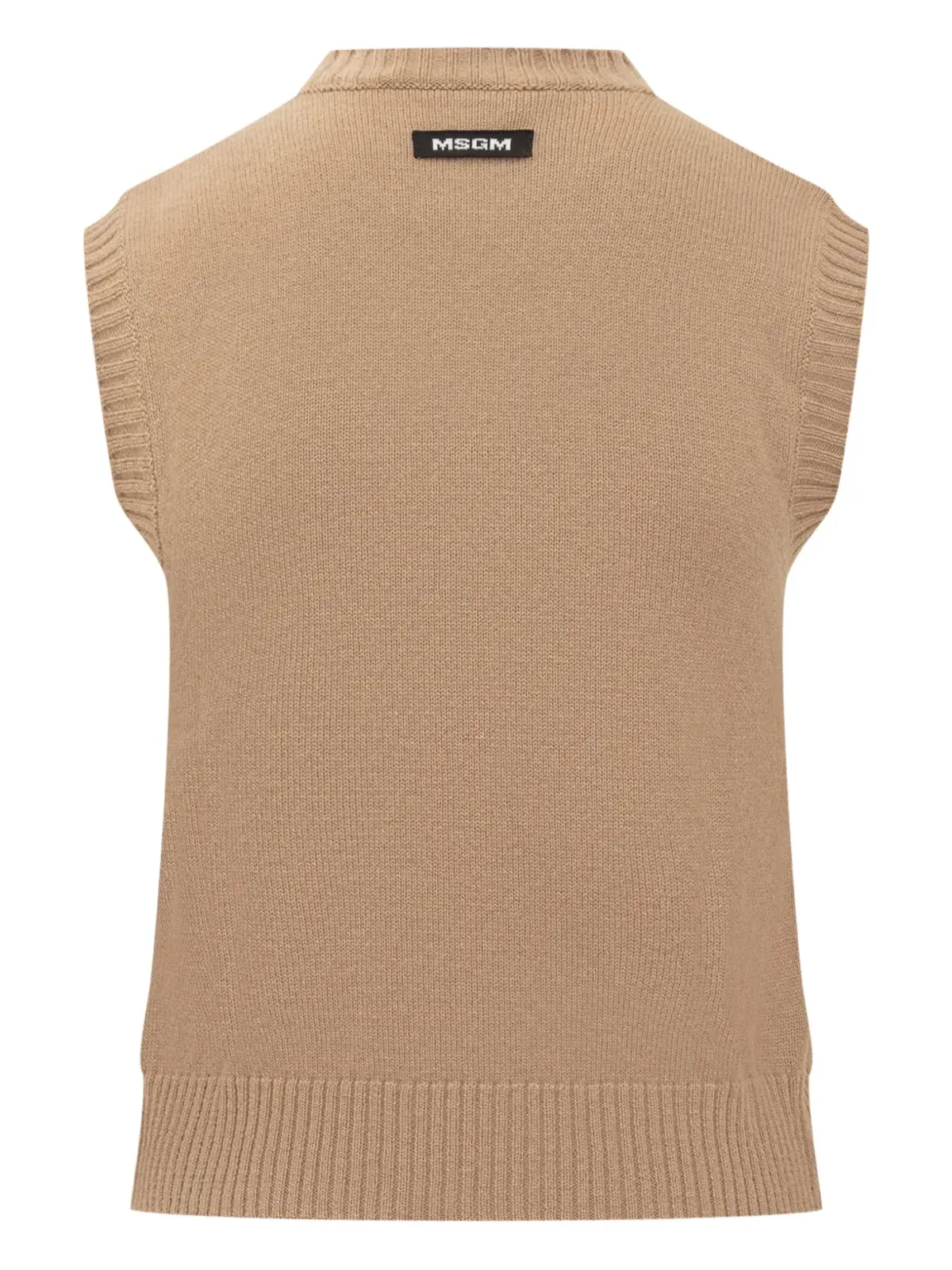 MSGM diamond-pattern sleeveless top - Neutrals - 画像2