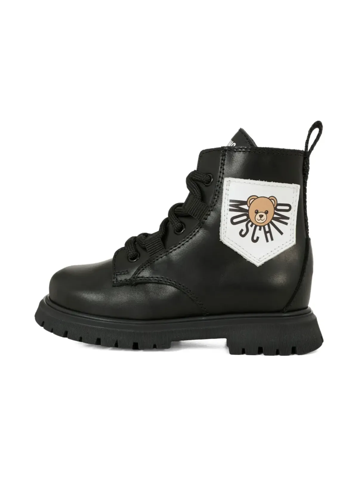 Moschino Kids テディパッチ レースアップ ブーツ - 画像5
