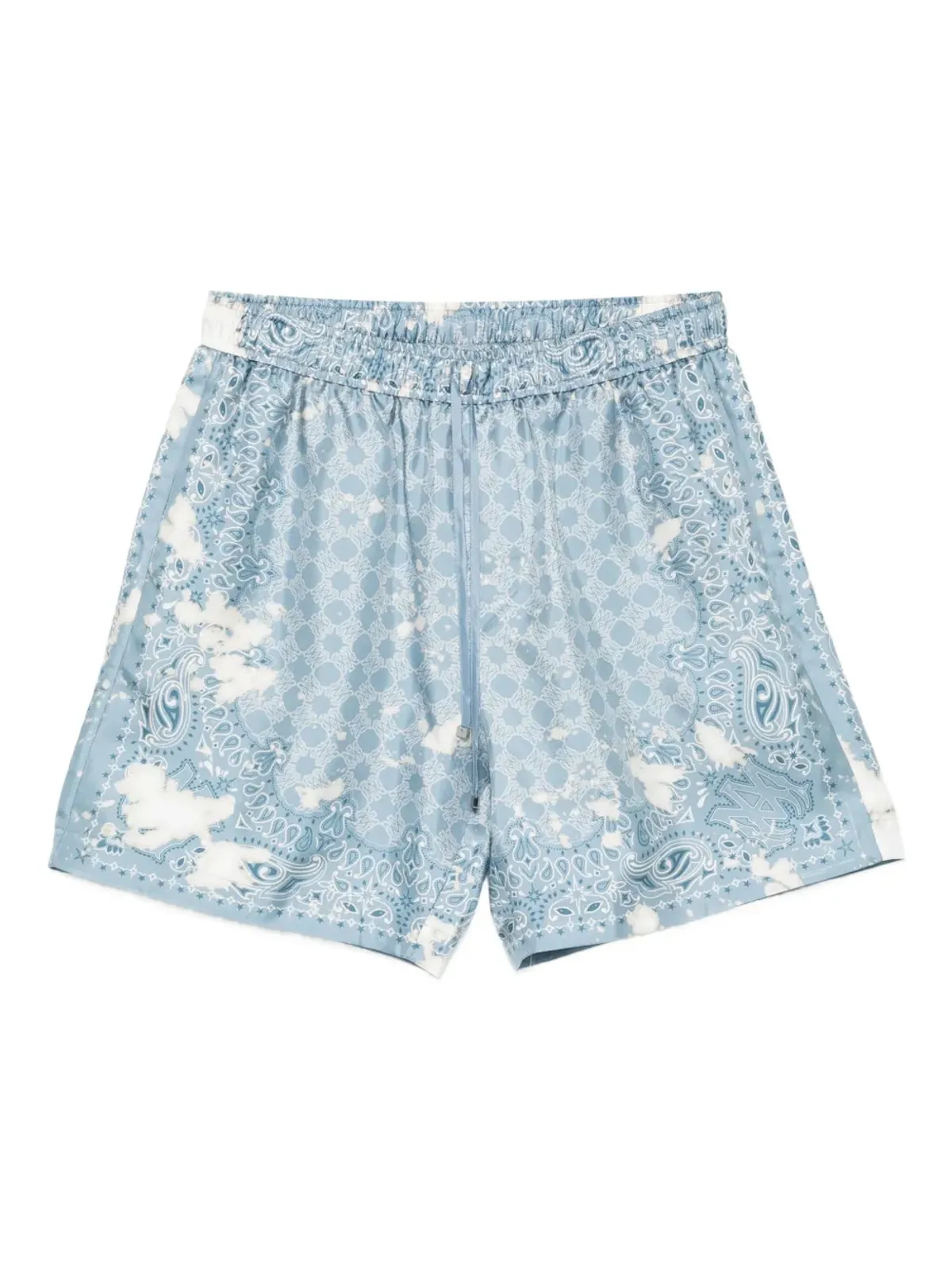 AMIRI ペイズリープリント シルクショーツ ブルー - 画像1