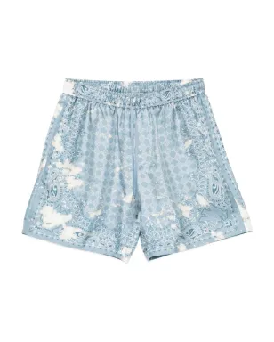 AMIRI ペイズリープリント シルクショーツ ブルー - サムネイル1