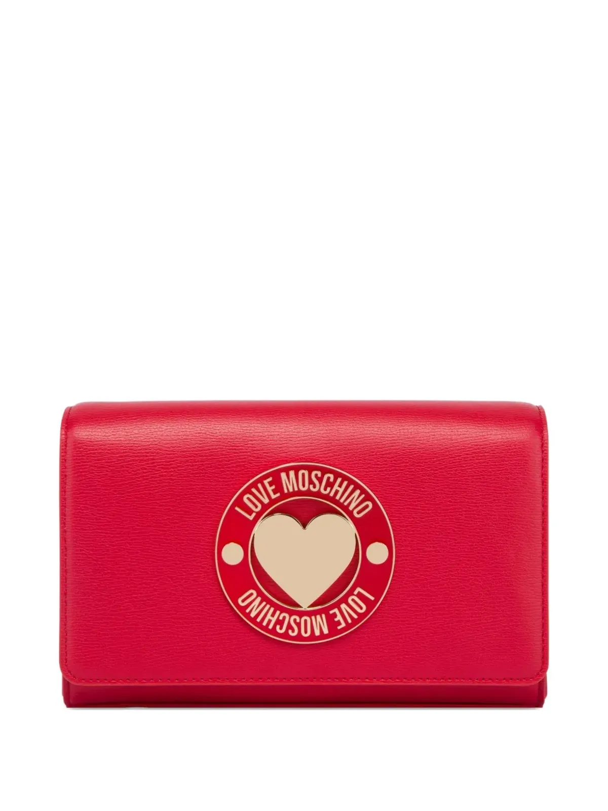 Love Moschino ハート形プレート チェーン クロスボディバッグ - 画像1