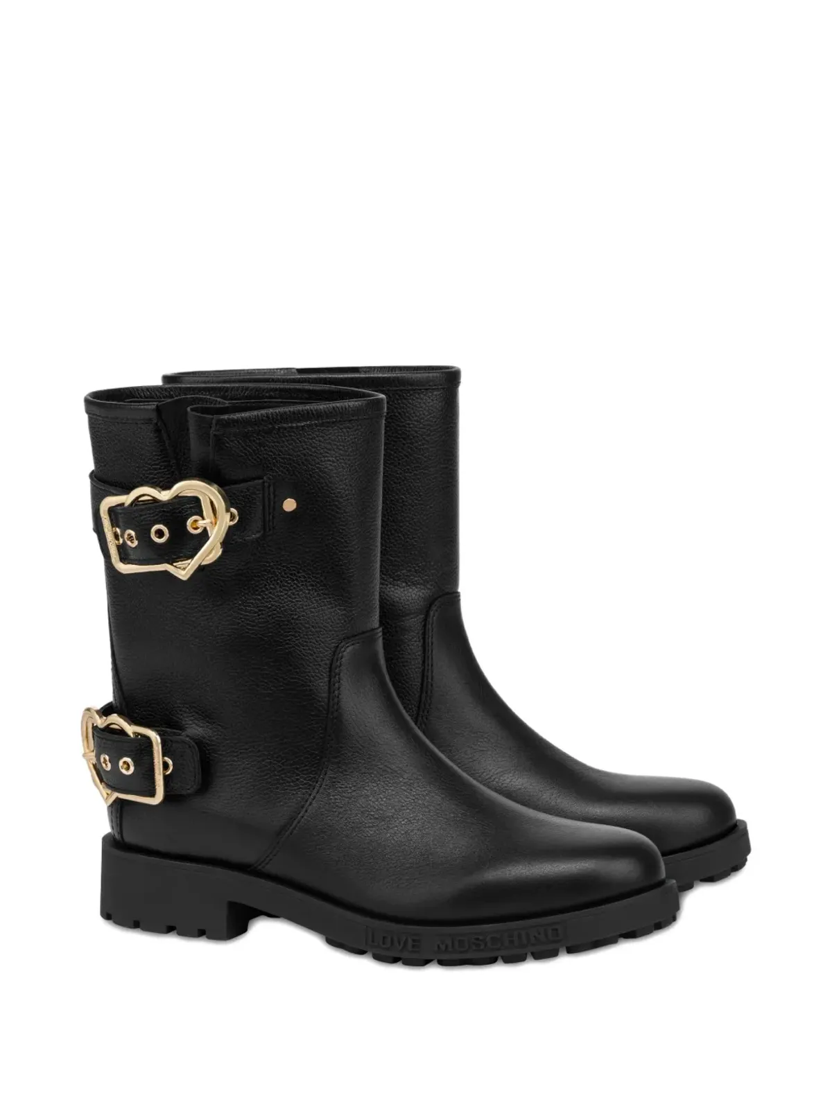 Love Moschino ハートバックルレザーブーツ - 画像2
