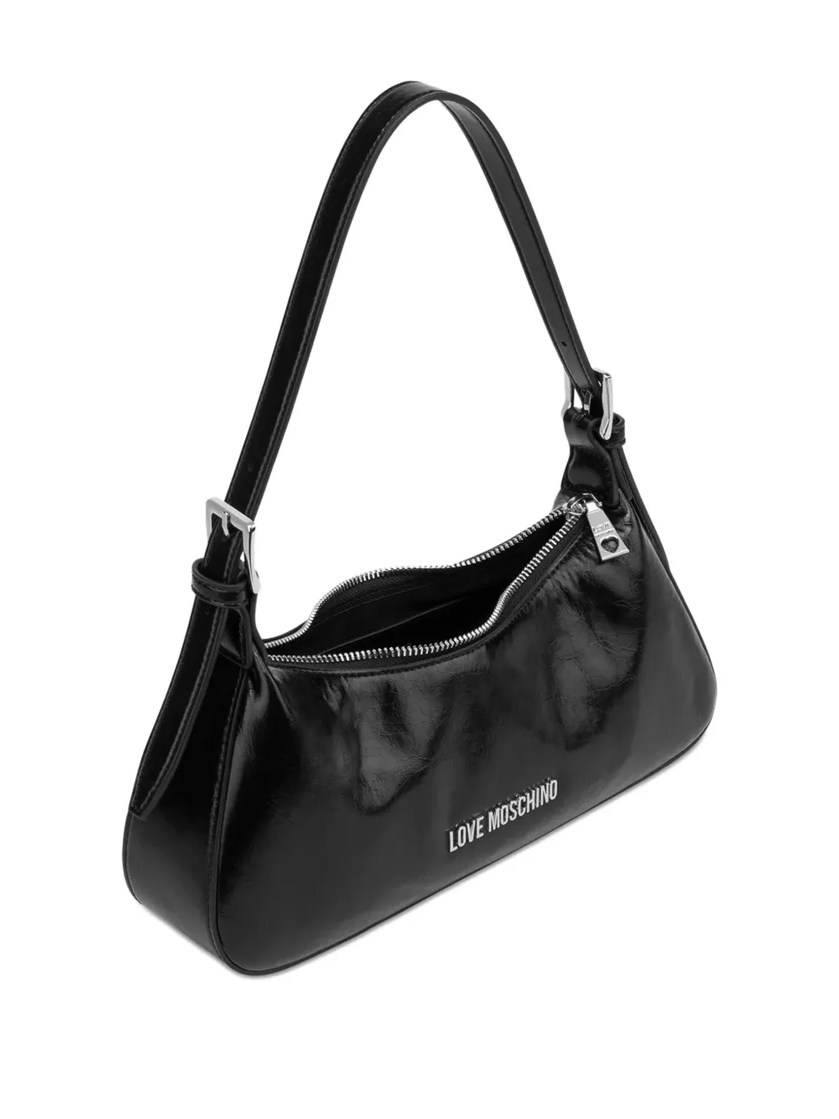 Love Moschino ロゴプレート付きジップファスナー ショルダーバッグ - 画像2