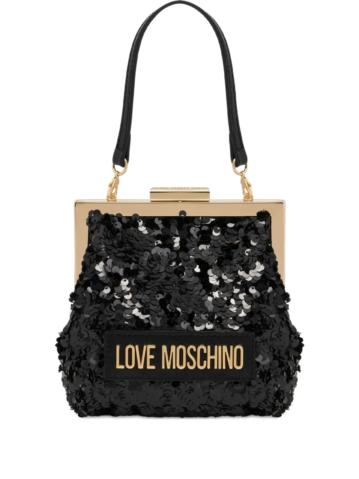 Love Moschino スパンコール装飾フレームバッグ - 画像1