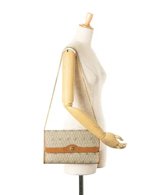 Christian Dior Pre-Owned 20世紀ハニカム コーティングキャンバス チェーンショルダーバッグ（ブラウン） - サムネイル2