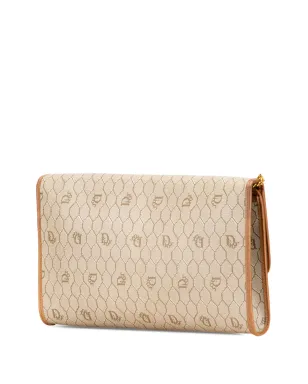 Christian Dior Pre-Owned 20世紀ハニカム コーティングキャンバス チェーンショルダーバッグ（ブラウン） - サムネイル3