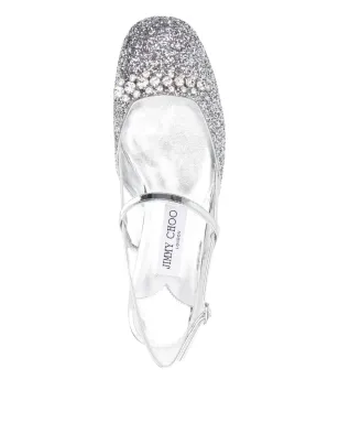 Jimmy Choo Belinda グリッター装飾付きスリングバックサンダル - サムネイル4