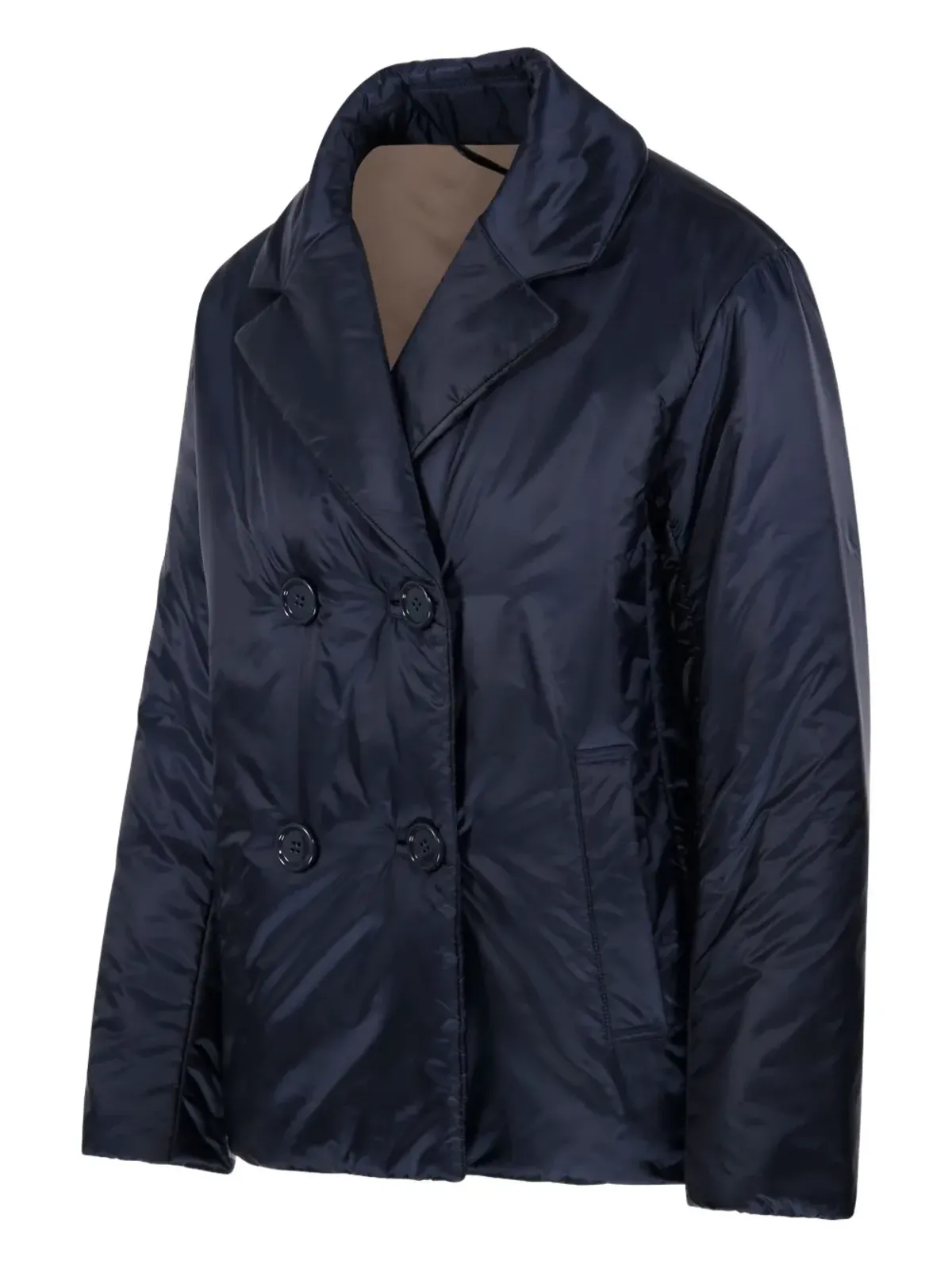 Max Mara ダブルブレスト パッド入りコート - Blue - 画像3
