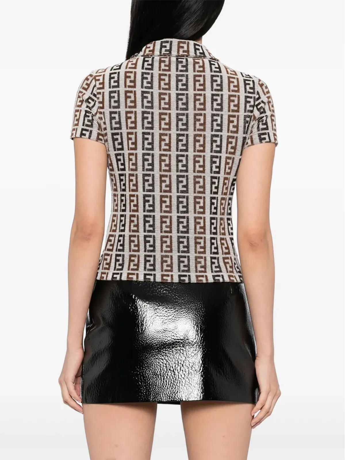 Fendi Pre-Owned 1990-2000s ズッカ柄ショートスリーブトップ - 画像4