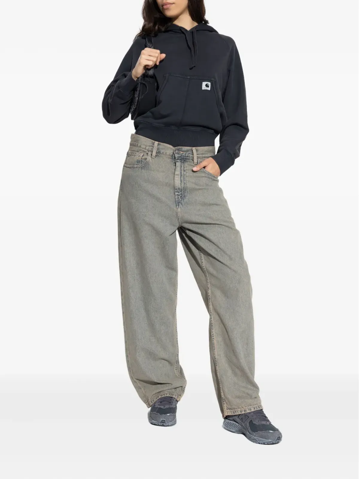 Carhartt WIP ロゴパッチ コットンフーディー - 画像2