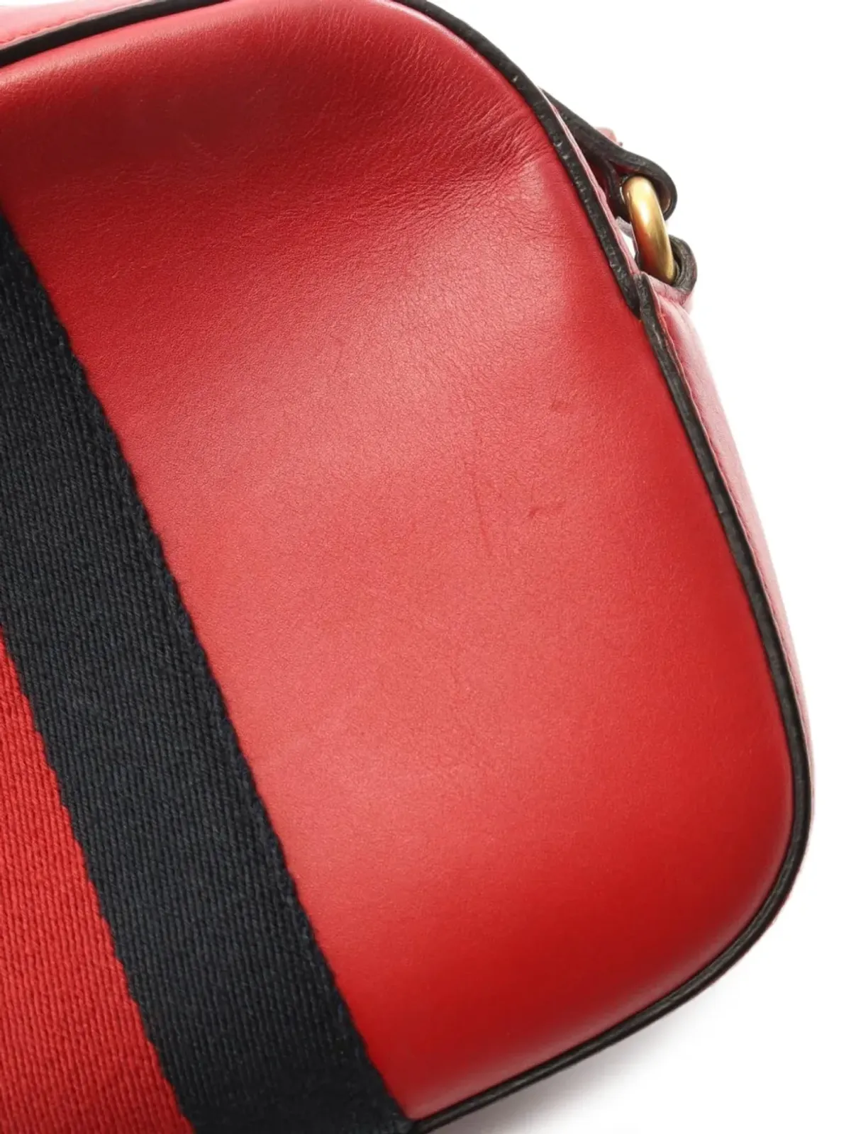 Gucci Pre-Owned 2000s ビー stripe ショルダーバッグ（赤） - 画像4