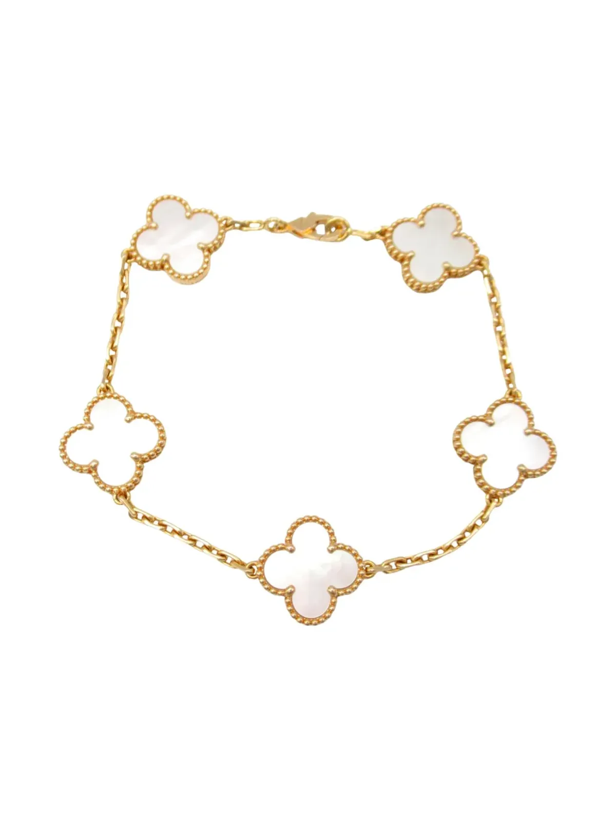 Van Cleef & Arpels Pre-Owned 2010s 18K rose gold semi-custom Alhambra Bless 5 motifs bracelet - Pink - 画像1